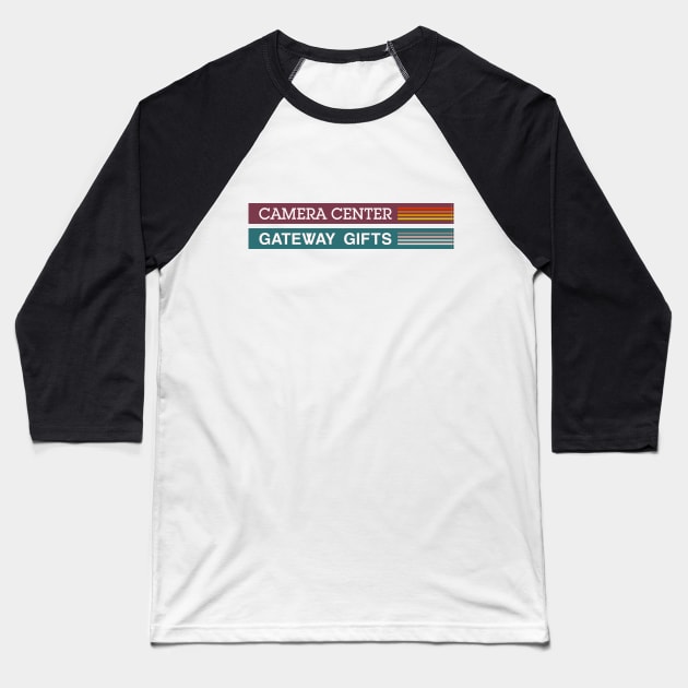 Epcot Camera Center and Gateway Gifts Baseball T-Shirt by brkgnews